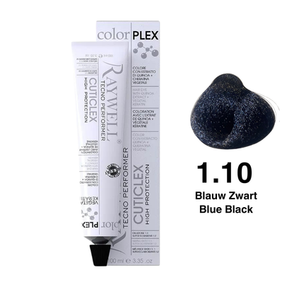Raywell ColorPlex - Permanent Hair Dye - 1.10 - Blue Black - 100 ml