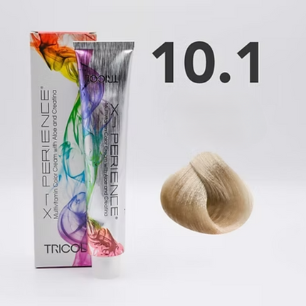 Tricol Xperience - Permanent Hair Color - 10.1 - ASH PLATINUM BLONDE - 100 ml