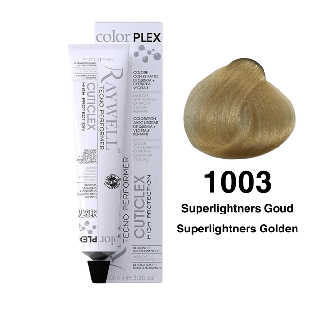 Raywell ColorPlex - Permanent Hair Dye - 1003 - Superlightners Gold - 100 ml