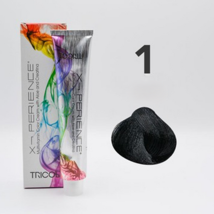 Tricol Xperience - Permanent Hair Dye-1-BLACK- 100 ml