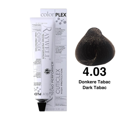 Raywell ColorPlex - Permanent Hair Dye - 4.03 - Dark Tobacco - 100 ml