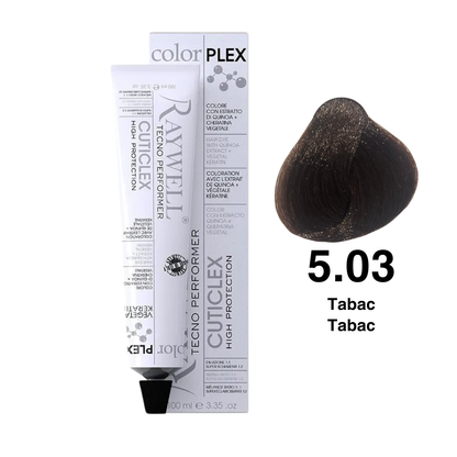 Raywell ColorPlex - Permanent Hair Dye - 5.03 - Tobacco - 100 ml
