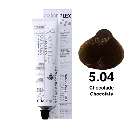 Raywell ColorPlex - Permanent Hair Dye - 5.04 - Chocolate - 100 ml