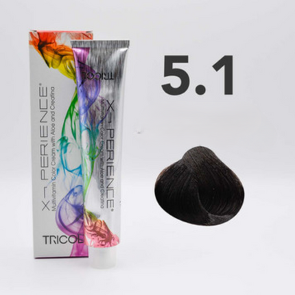 Tricol Xperience - Permanent Hair Dye - 5.1 - Light Ash Brown - 100 ml