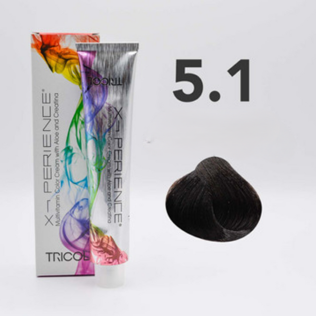 Tricol Xperience - Permanent Hair Dye - 5.1 - Light Ash Brown - 100 ml