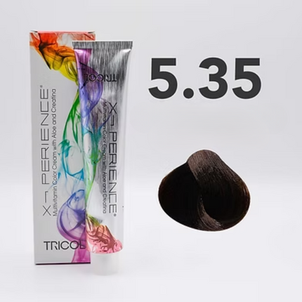 Tricol Xperience - Permanent Hair Dye - 5.35 - Light tropical chestnut brown - 100 ml