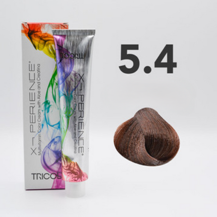 Tricol Xperience - Permanent Hair Dye-5.4-LIGHT COPPER BROWN- 100 ml