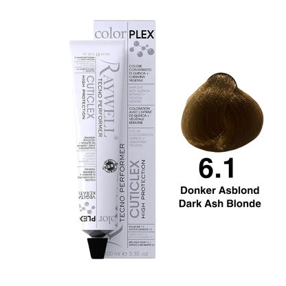 Raywell ColorPlex - Permanent Hair Dye - 6.1 - Dark Ash Blonde - 100 ml