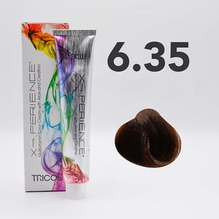 Tricol Xperience - Permanent Hair Dye - 6.35 - DARK TROPICAL BLONDE - 100 ml