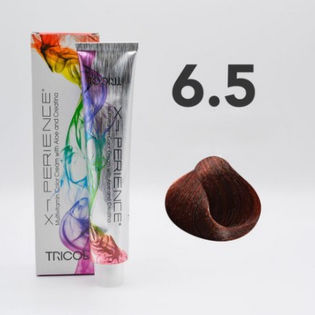 Tricol Xperience - Permanent Hair Dye - 6.5 - Dark Mahogany Blonde - 100 ml