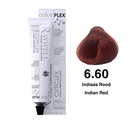 Raywell ColorPlex - Permanent Hair Dye - 6.60 - Indian Red - 100 ml
