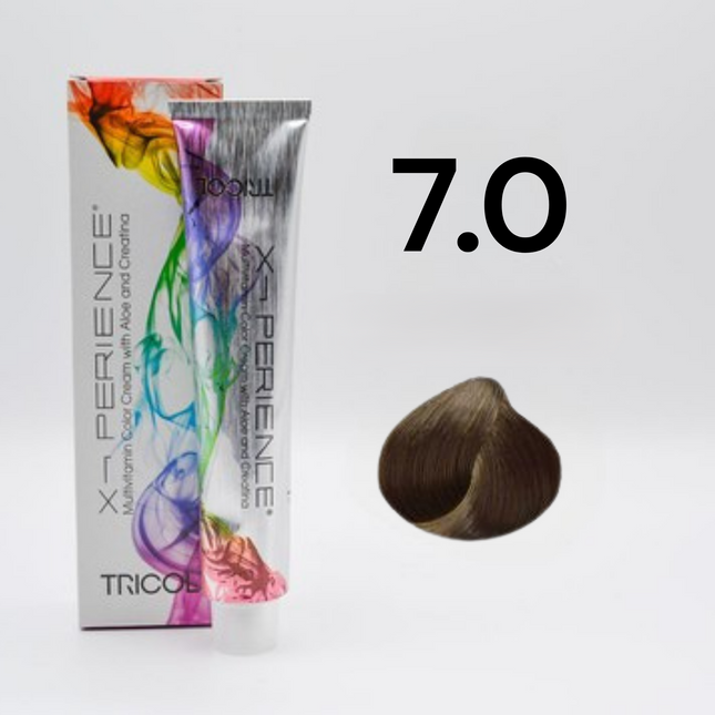 Tricol Xperience - Permanent Hair Dye - 7.0 - Blonde Intensive - 100 ml