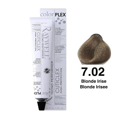 Raywell ColorPlex - Permanent Hair Dye - 7.02 - Blonde Irise -100 ml