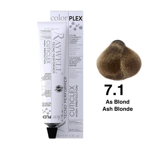 Raywell ColorPlex - Permanent Hair Dye - 7.1 - Ash Blonde - 100 ml