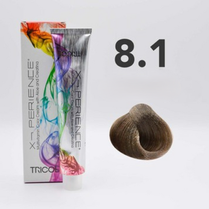 Tricol Xperience - Permanent Hair Dye - 8.1 - Light Ash Blonde - 100 ml