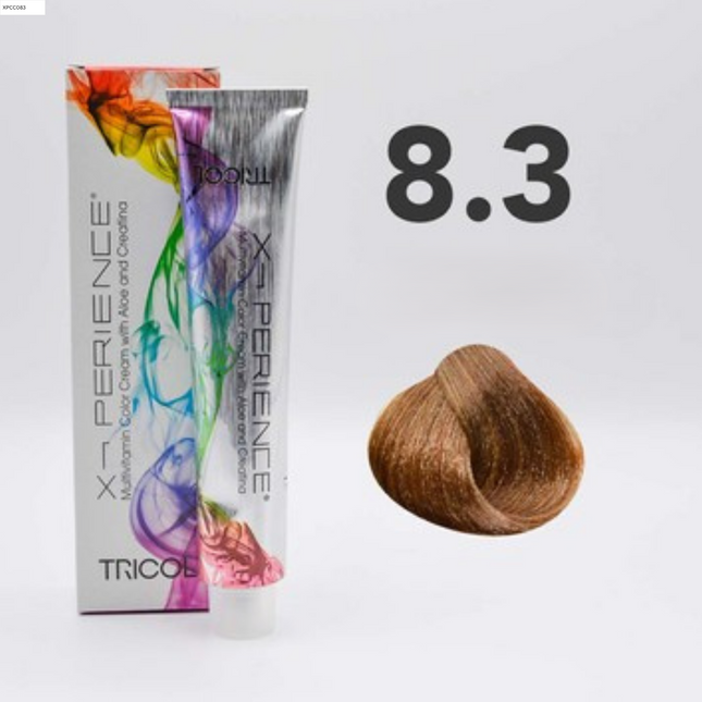 Tricol Xperience - Permanent Hair Dye - 8.3 - Golden Chestnut - 100 ml
