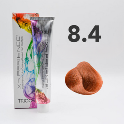 Tricol Xperience - Permanent Hair Dye - 8.4 - Light Copper Blonde - 100 ml