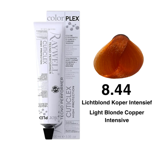 Raywell ColorPlex - Permanent Hair Dye - 8.44 - Light Blonde Copper Intensive - 100 ml