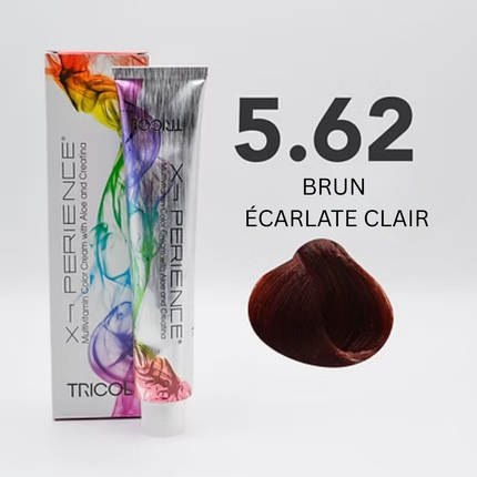Tricol Xperience – Permanent Hair Color – 5.62 – Light Scarlet Brown – 100 ml