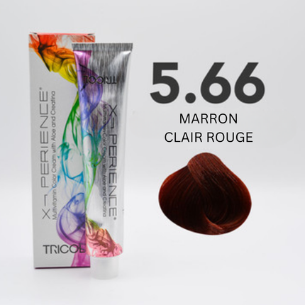 Tricol Xperience – Permanent Hair Color – 5.66 – Light Red Brown – 100 ml