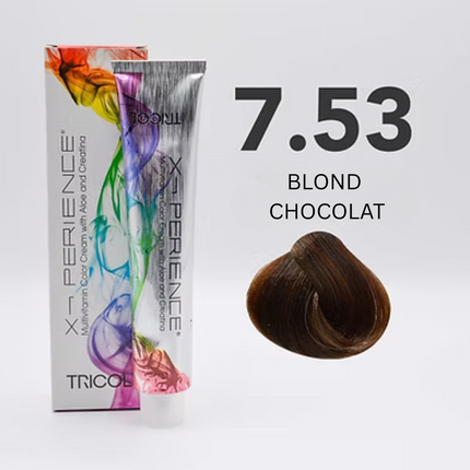 Tricol Xperience - Permanente Haarkleuring - 7.53 - CHOCOLADE BLOND - 100 ml