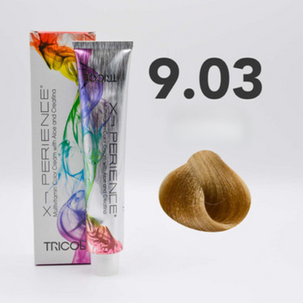 Tricol Xperience - Permanent Hair Dye - 9.03-18K golden blonde - 100 ml