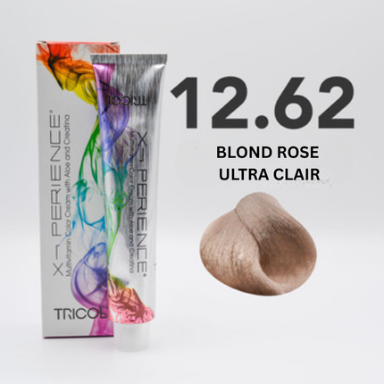 Tricol Xperience – Permanent Hair Dye – 12.62 – Ultra Light Pink Blonde – 100 ml