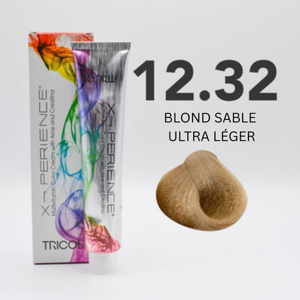 Tricol Xperience – Permanent Hair Dye – 12.32 – Ultra Light Sand Blonde – 100 ml