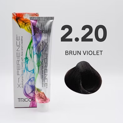 Tricol Xperience – Permanente Haarverf – 2.20 – Violet Bruin – 100 ml