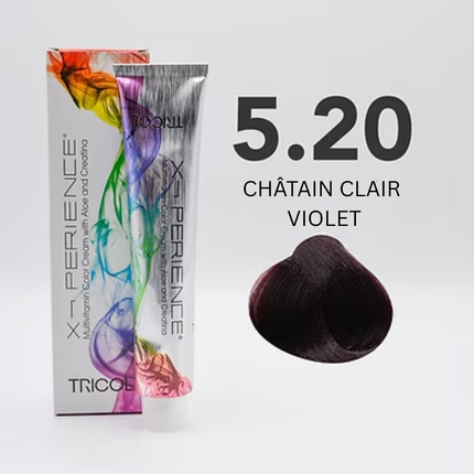 Tricol Xperience – Permanent Hair Color – 5.20 – Light Violet Brown – 100 ml