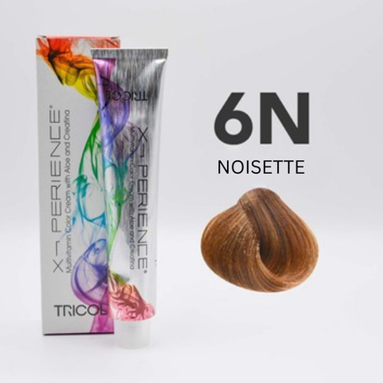 Tricol Xperience - Permanente Haarkleuring - 6N - HAZELNOOT - 100 ml