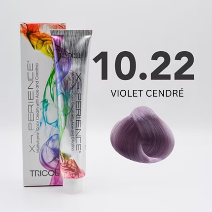 Tricol Xperience – Permanent Hair Dye – 10.22 – Violet Ash Blonde – 100 ml